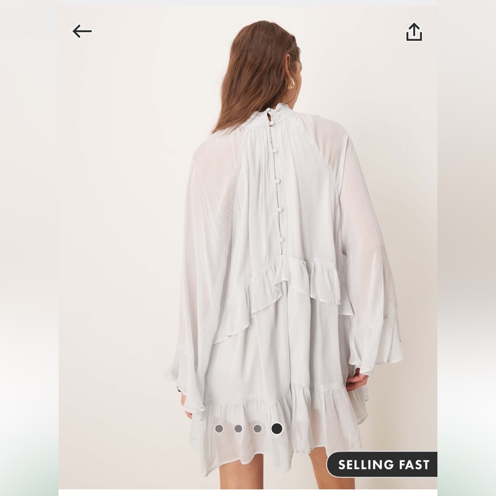 NWT ASOS DESIGN Ruffle Mini Dress - Picture 4 of 5